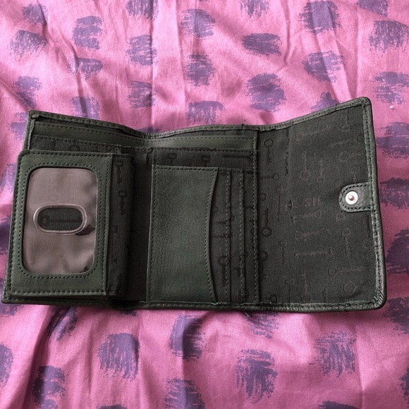Fossil Trifold Leather Wallet in Hunter Green - Picture 3 of 5